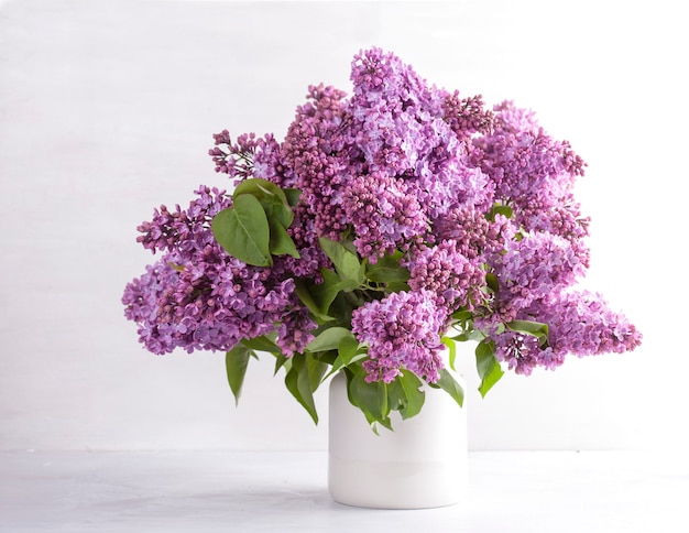 Premium Photo Beautiful Bouquet Of Fresh Lilac Flowers 