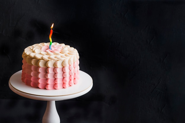 Beautiful Cake On Black Background Free Photo