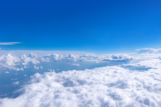 Premium Photo | Beautiful Cumulus Fluffy White Clouds On A Blue Sky