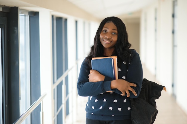 Premium Photo | Beautiful female african american university student ...