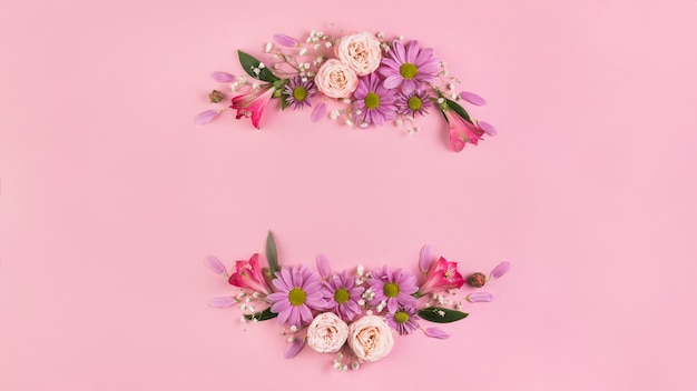 Beautiful flower decoration against pink background | Free Photo