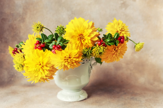 Premium Photo | Beautiful fresh bouquet of yellow rudbeckia gold balls ...