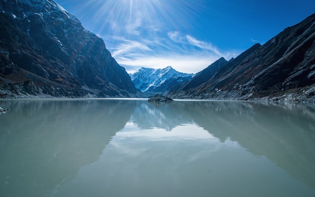 美しい氷河tsho Rolpa湖 ネパール ドラハ プレミアム写真