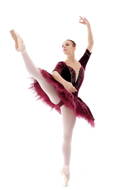 Free Photo Beautiful And Gorgeous Ballerina In Ballete Pose