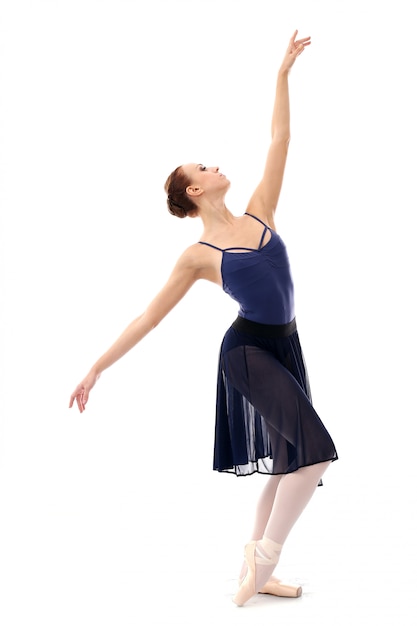 Free Photo | Beautiful and gorgeous ballerina in ballete pose