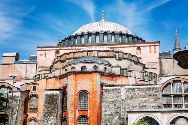 Premium Photo | Beautiful hagia sophia cathedral on a sunny day against ...