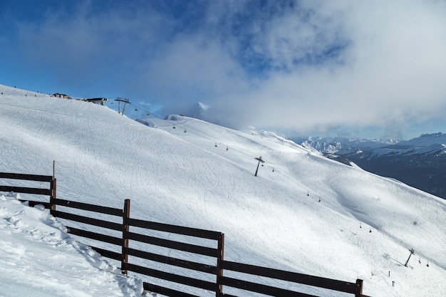 Premium Photo Beautiful Landscape In Alpine Ski Resort Krasnaya Polyana In Russia