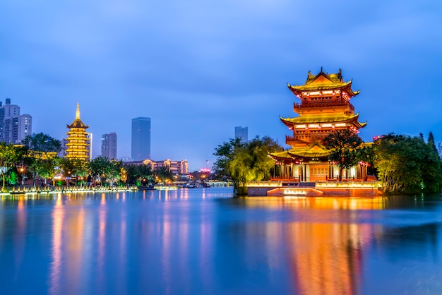 The beautiful landscape of ancient architecture in huaian, zhejiang, china | Premium Photo on Chinese Landscape Architecture
 id=34587