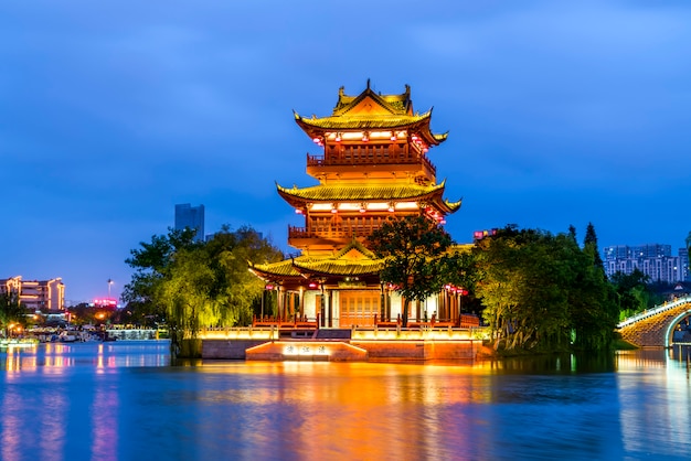 The beautiful landscape of ancient architecture in huaian, zhejiang, china Photo | Premium Download on Chinese Landscape Architecture
 id=77895