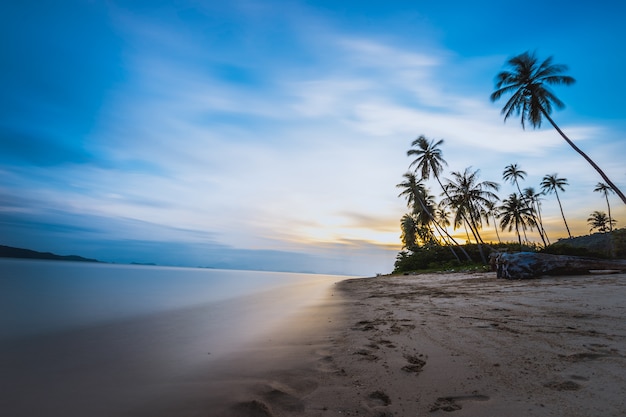 Premium Photo | Beautiful long exposure sunset photo at tropical beach