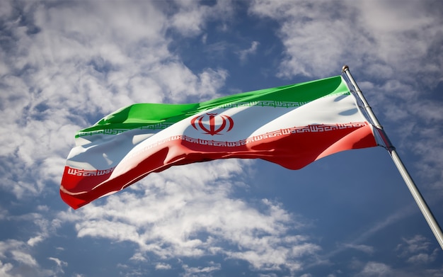 Premium Photo | Beautiful national state flag of iran fluttering