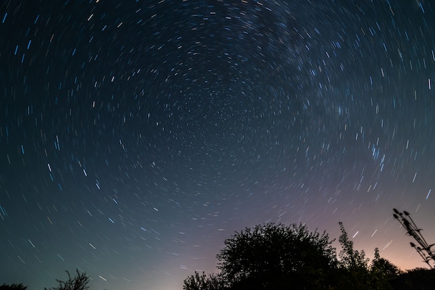 Premium Photo | Beautiful night sky with lot of shiny stars, natural ...