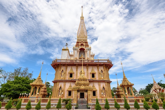 Premium Photo | Beautiful pagoda at wat chalong or wat chaitararam ...