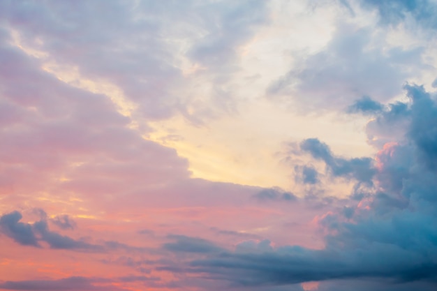 Premium Photo | Beautiful pink and blue sky at sunrise