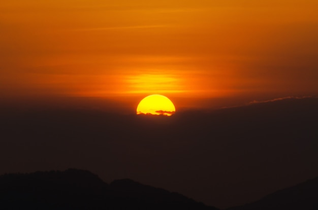 Premium Photo | Beautiful red light of the sunset