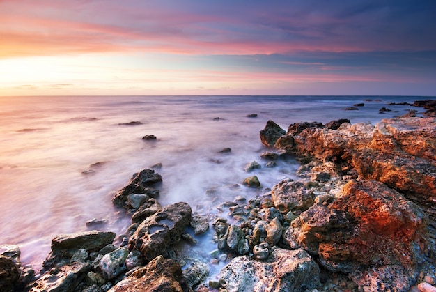 Premium Photo | Beautiful seascape during sunset