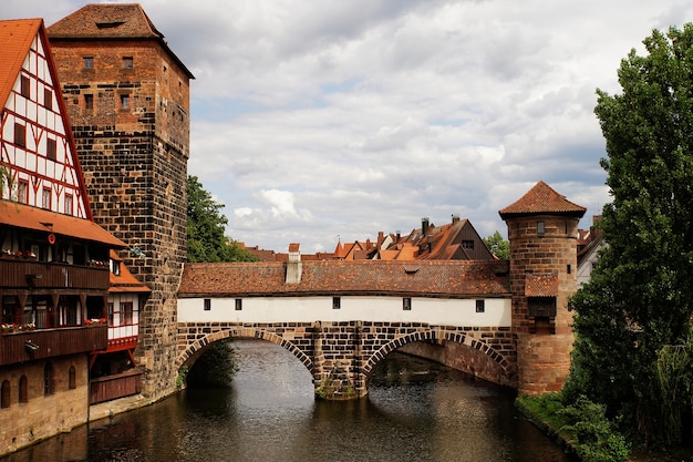 Free Photo | Beautiful shot of the henkersteg bridge nuremberg germany ...