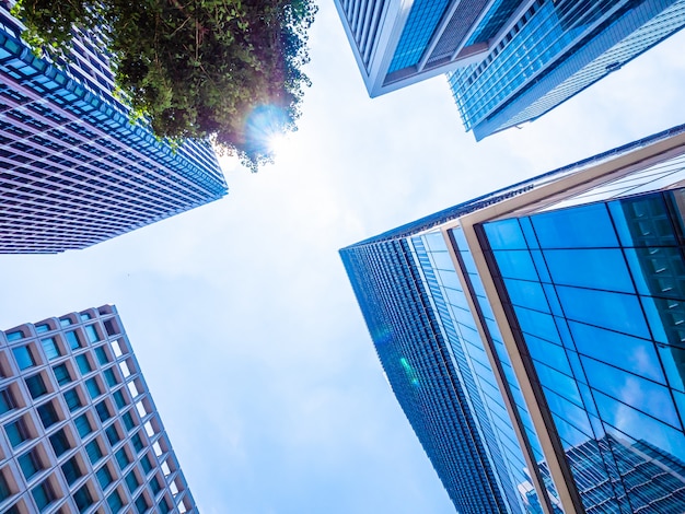 Beautiful skyscraper with architecture and building around city Free Photo