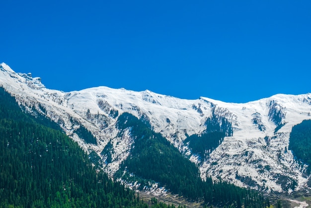 Beautiful snow covered mountains landscape kashmir state, india ...