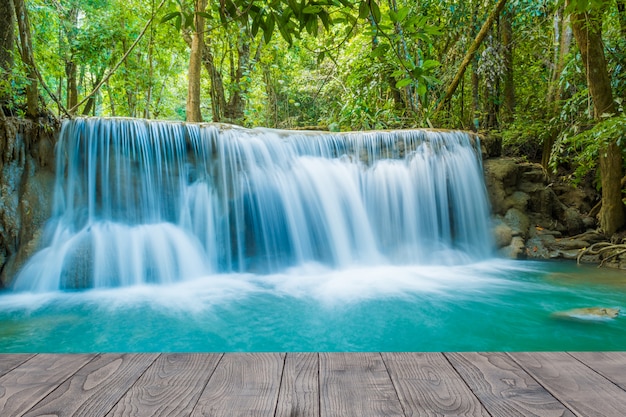 Premium Photo | A beautiful stream water famous rainforest waterfall in ...