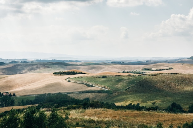 無料の写真 緑のトスカーナ イタリアの美しい夏の風景