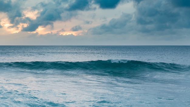 Premium Photo | Beautiful sunset shoreline at tropical sandy beach in ...