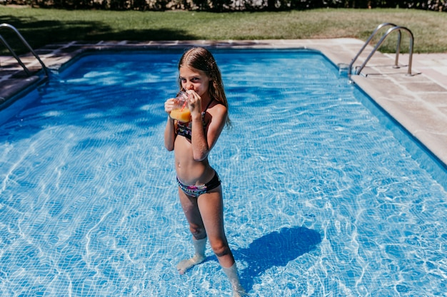 teenage girls swimming