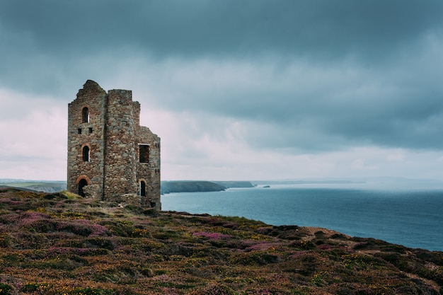 Free Photo Beautiful View Of Cornwall Coast And Old Tin Mine England