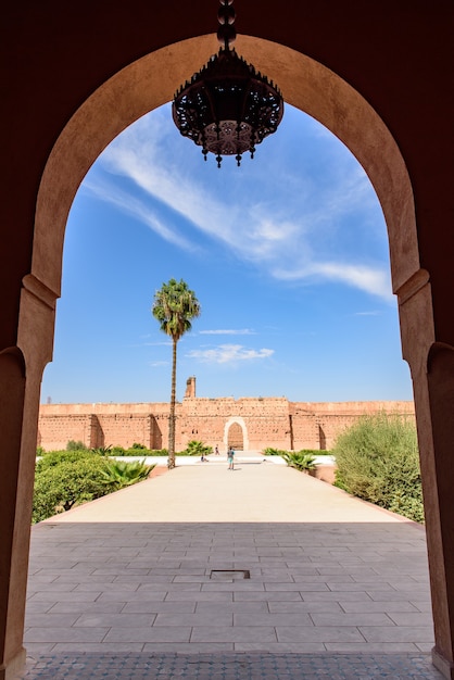 Premium Photo Beautiful View Of The Historic Site Of El Badi Palace