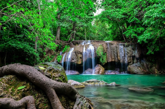 Premium Photo | Beautiful waterfall in a national park in thailand