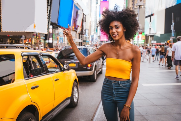 Premium Photo | Beautiful woman in new york