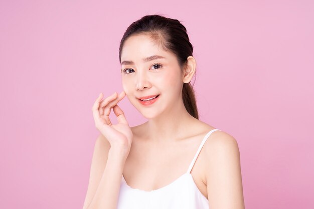 Premium Photo | Beautiful young asian woman with clean fresh white skin ...
