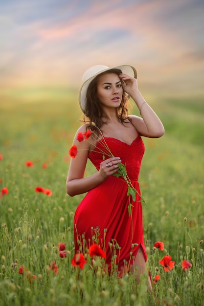 red dress and hat