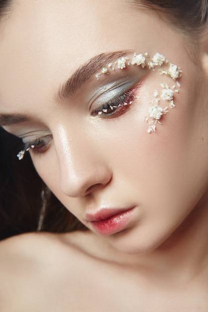 flower petal makeup