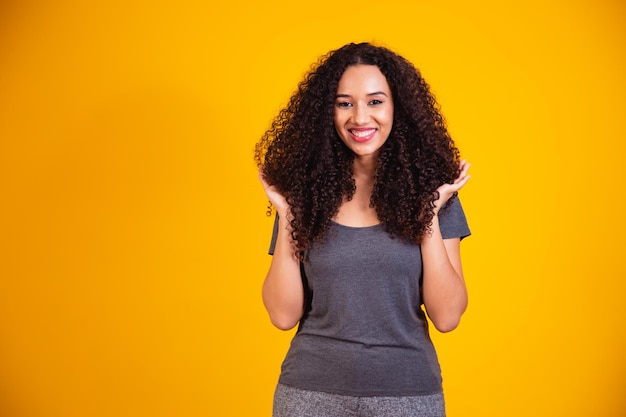 Premium Photo Beauty Portrait Of African American Woman With Afro