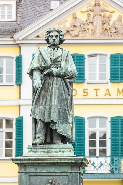 Premium Photo | Beethoven statue in front of bonn main post office