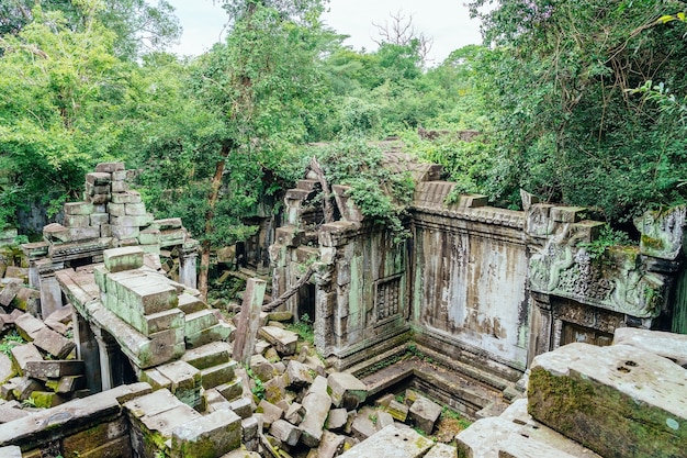 Premium Photo Beng Mealea Temple Ancient Temple Ruins In The Middle Of Jungle Forest Siem Reap