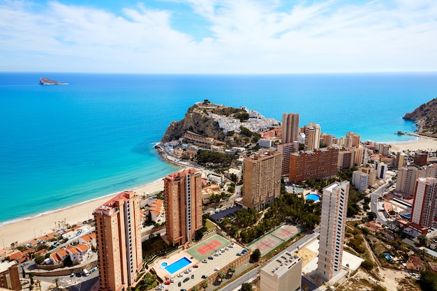 Premium Photo | Benidorm poniente beach in alicante spain