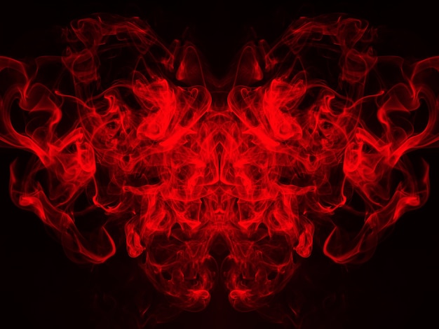 Premium Photo | Beutiful Art Of Red Smoke On Black Background