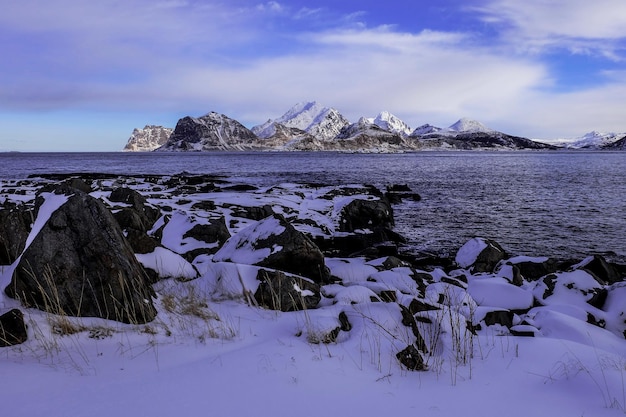 Premium Photo | The big mountain and sea in myrland beach