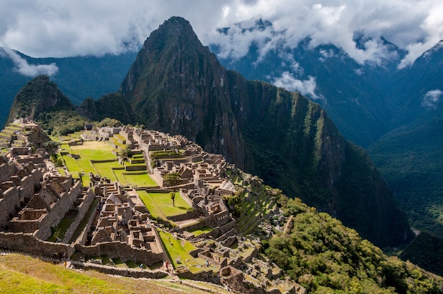 Free Photo | Bird's eye view of the breathtaking mountain machu picchu ...