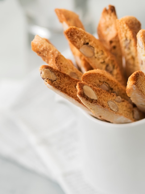 Premium Photo | Biscotti (cantuccini) - traditional italian almond ...