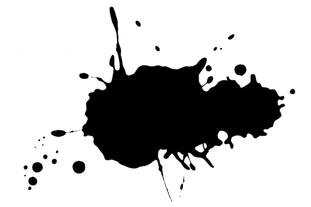 Premium Photo | Black blot on a white background. spots of ink on a ...