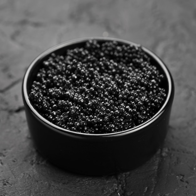 Free Photo | Black caviar in bowl