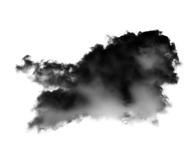 Premium Photo | Black clouds on white background