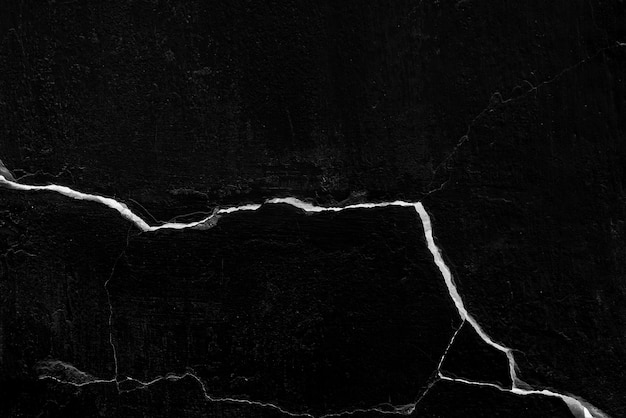 Premium Photo | Black cracked wall with large crack, background or texture