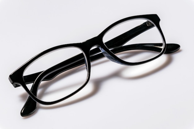 Premium Photo | Black eye glasses spectacles with shiny black frame