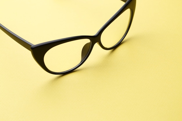 Premium Photo | Black Eyeglasses With Transparent Lenses