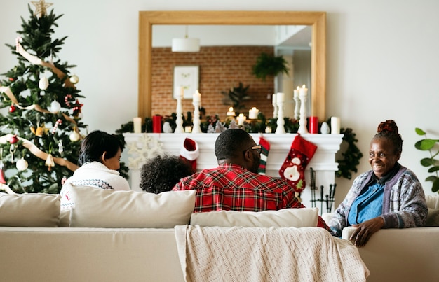 Premium Photo | A black family enjoying christmas holiday