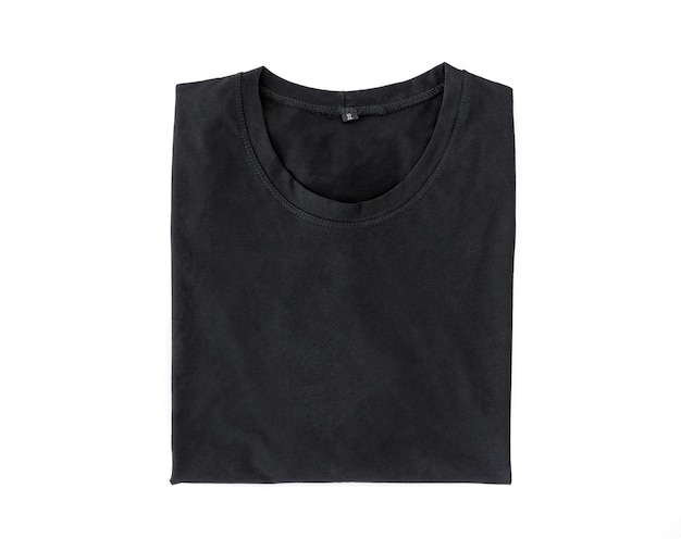 black folded shirt